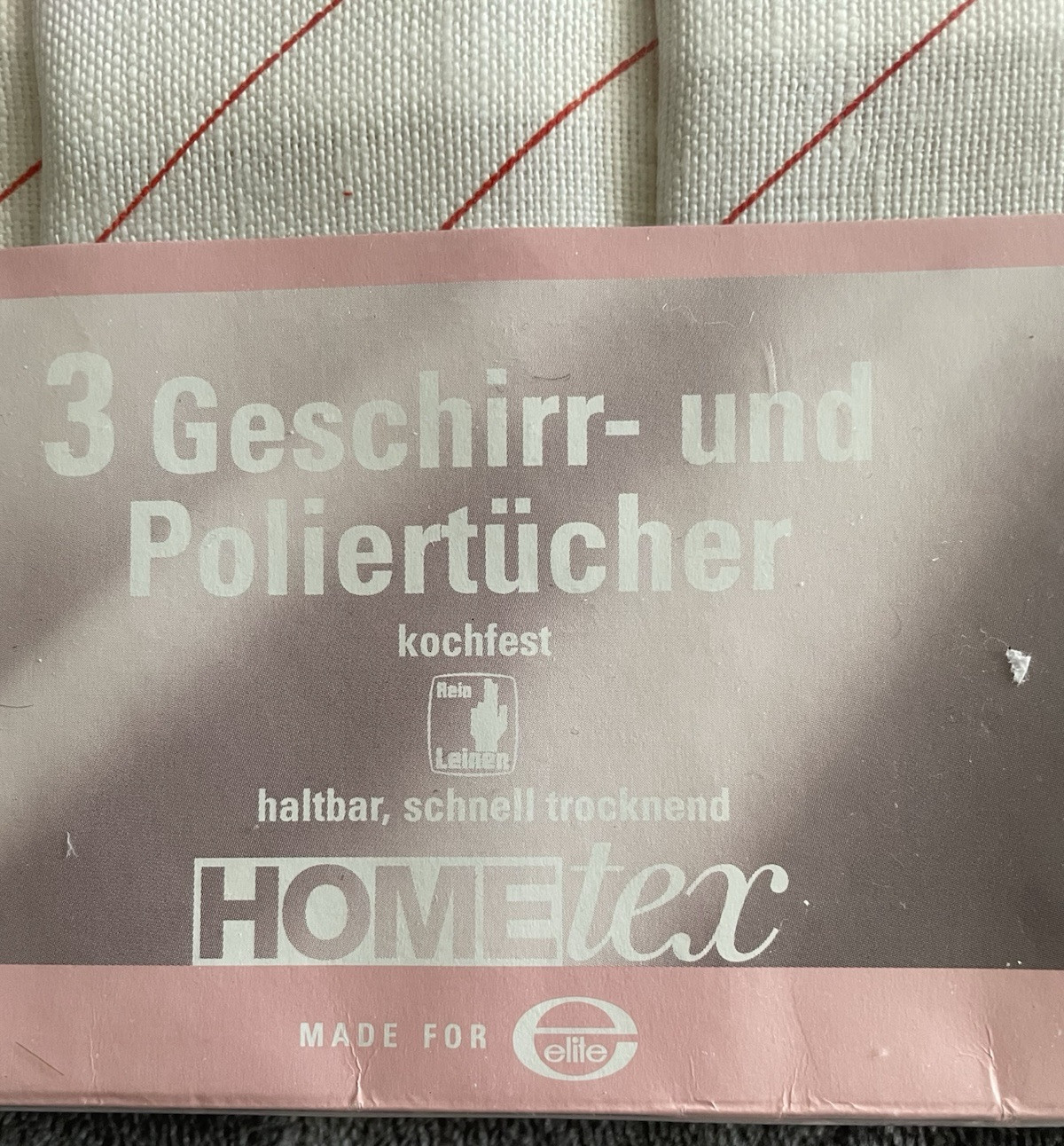 3 Pack Hometex Dish or Polishing Cloths Reusable White Red Black Made in Germany