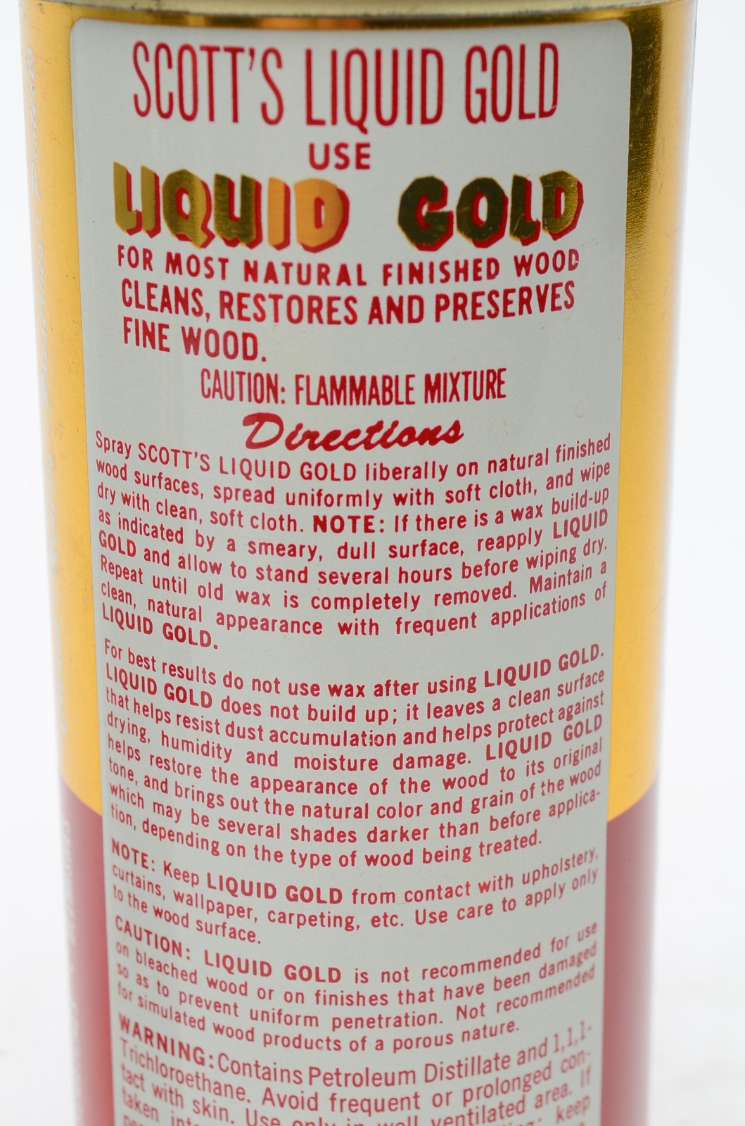 Scott’s Liquid Gold Wood Cleaner Preservative Lot Pourable & Aerosol Almond USA