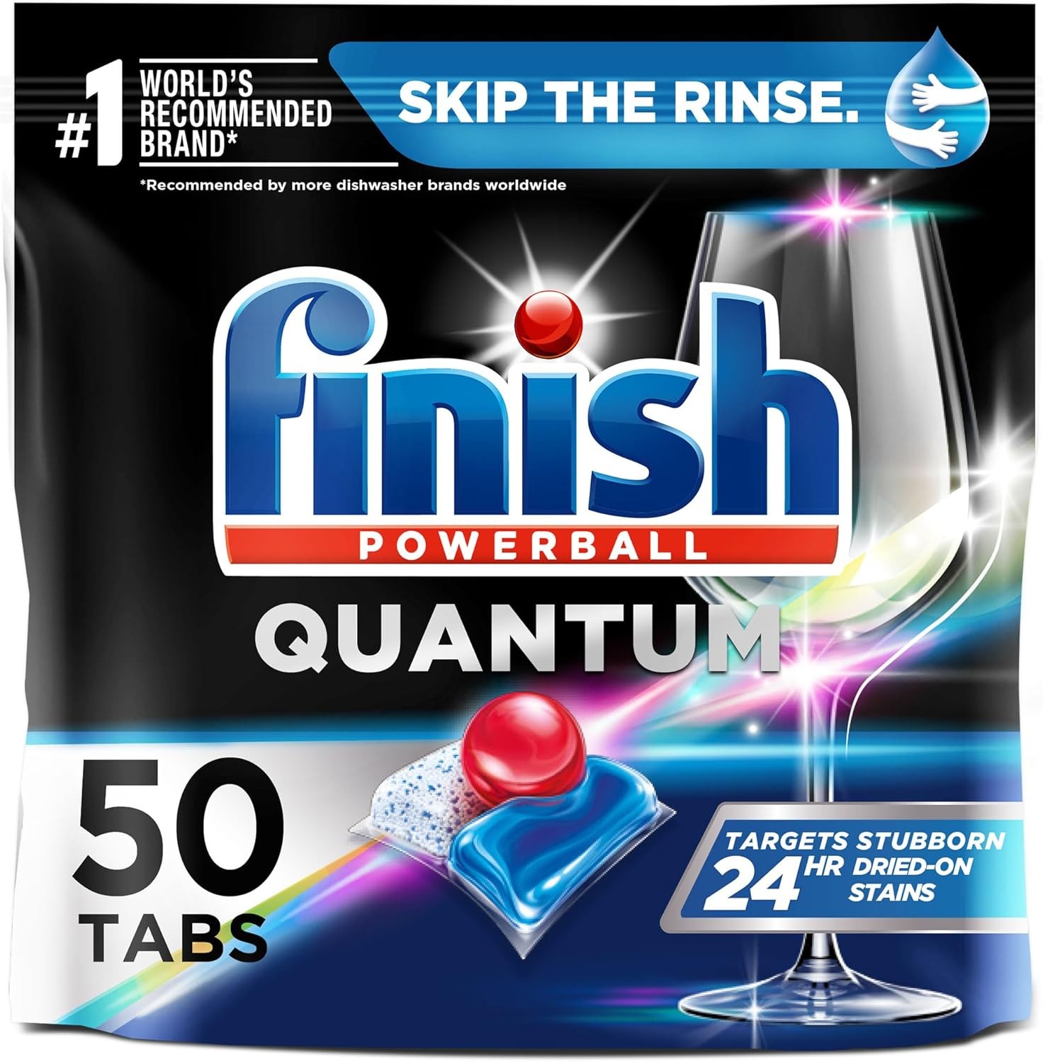 Finish Quantum Powerball Dishwasher Detergent Tabs 50Ct or 100Ct New