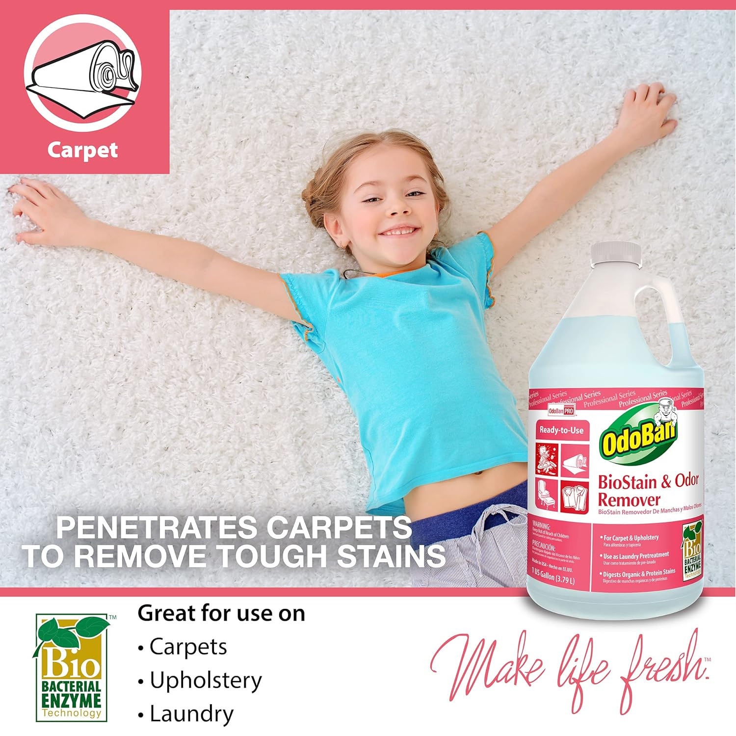 Professional Cleaning Neutral Ph Floor Cleaner and Biostain and Odor Remover, Ma