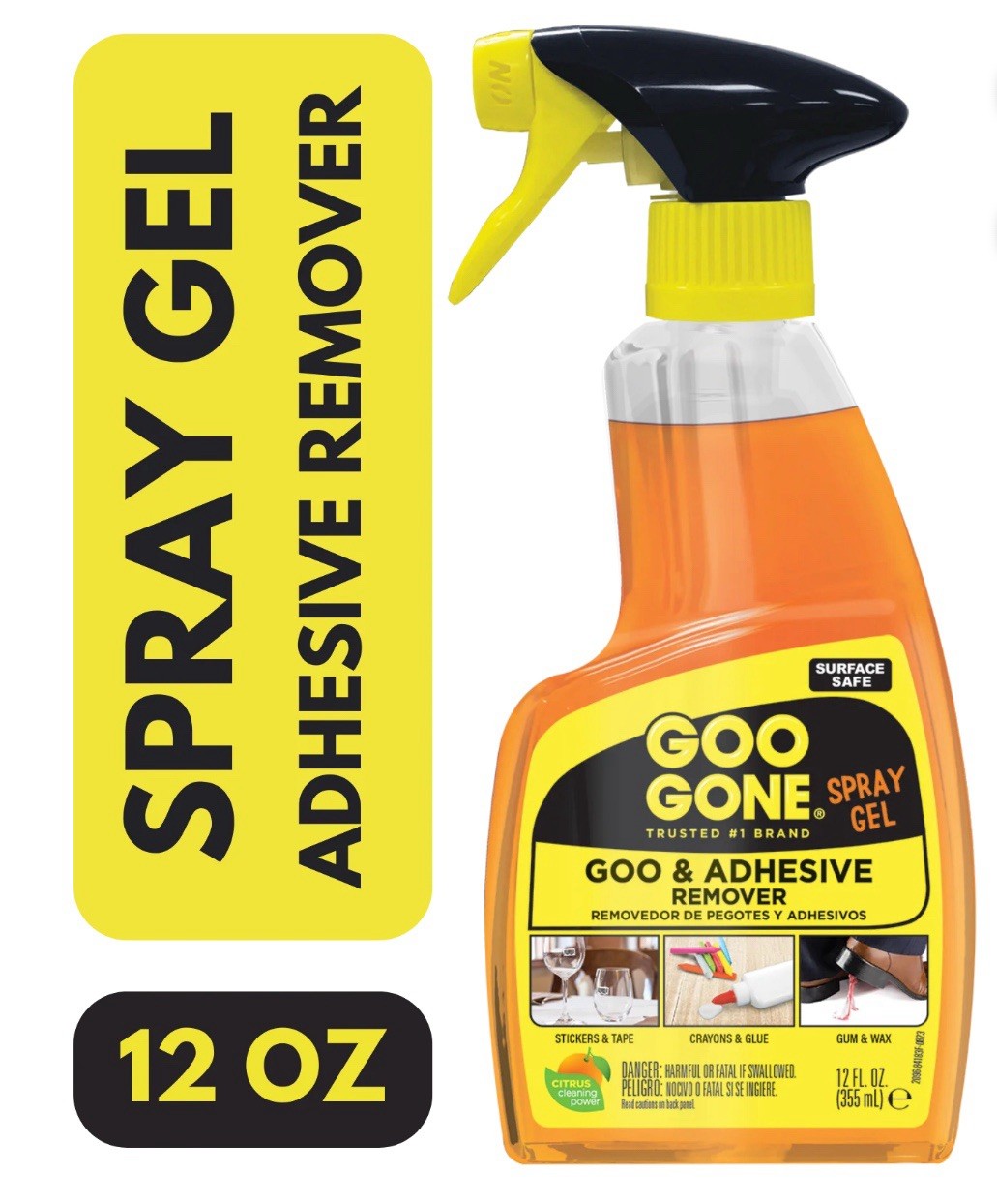 (1) Goo Gone Original Spray Gel – 12oz