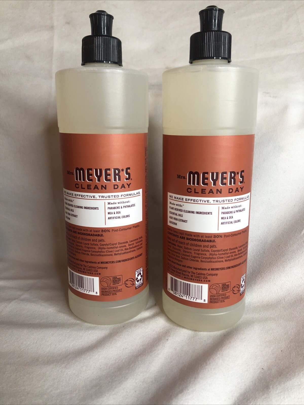 Mrs Meyers Clean Day Dish Soap Limited Edition Scent Fall 🍁Leaves 🍁 16oz 2-Pk