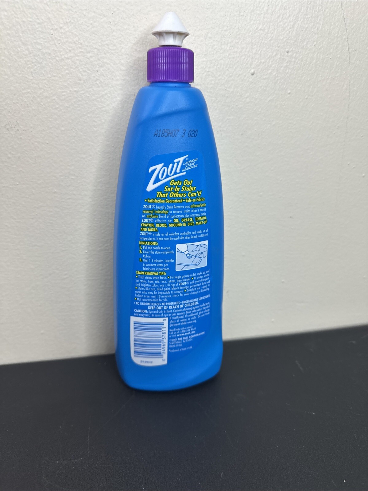 Zout Stain Remover Advanced Stain Removal Full Bottle 16oz Prop 2004 Vintage