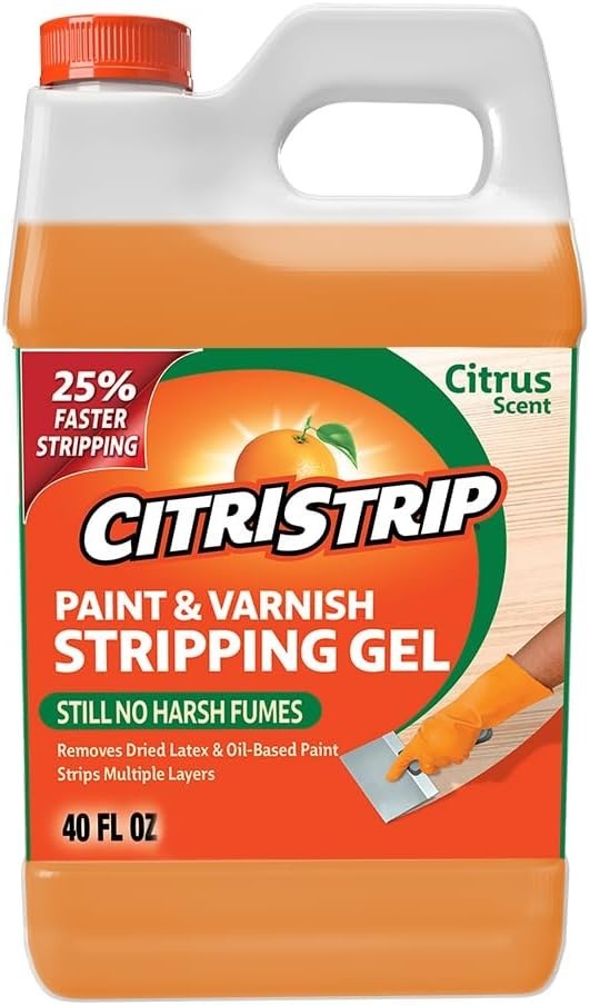 Efficient Citrus Gel Paint & Varnish Remover – 40 oz for Multiple Surfaces