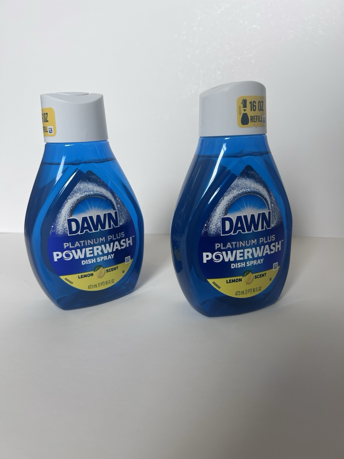 Lot 2 Dawn Platinum Power Wash DishSpray Refill Lemon Scent 16oz Each=32oz Total