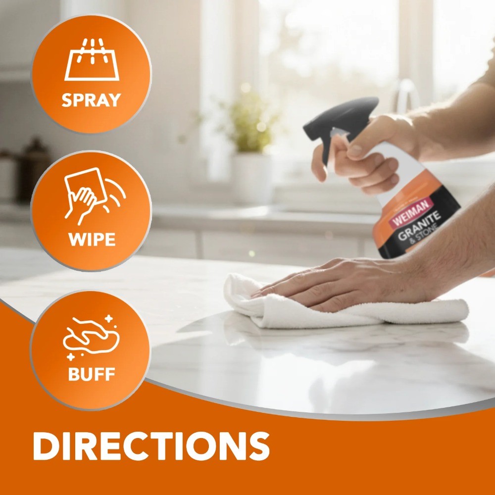 Weiman Granite & Stone 3-in-1 Cleaner, Polish & Protect for Granite, 16 fl oz