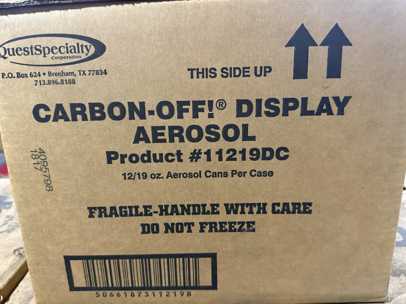 Carbon Off! Aerosol Cleaner 12pk Display Product #10119 12 Cans 19oz Each