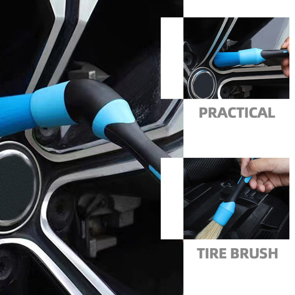 1 Set Detailing Brush Car Tire Brush Long Tire Detailing Brush Tire Grease