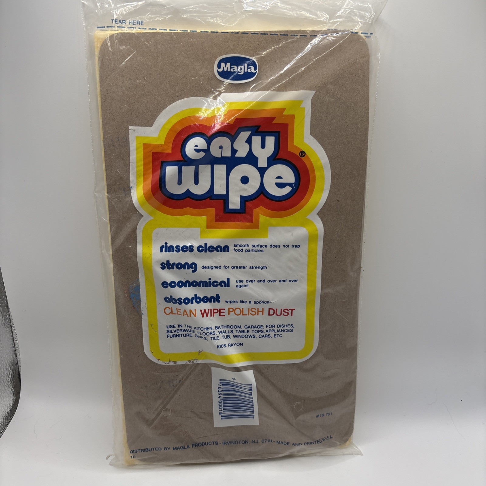 Vintage 80’s Magla Easy Wipe 8ct Wiping Cloths Reusable 100% Rayon 18-701 NEW