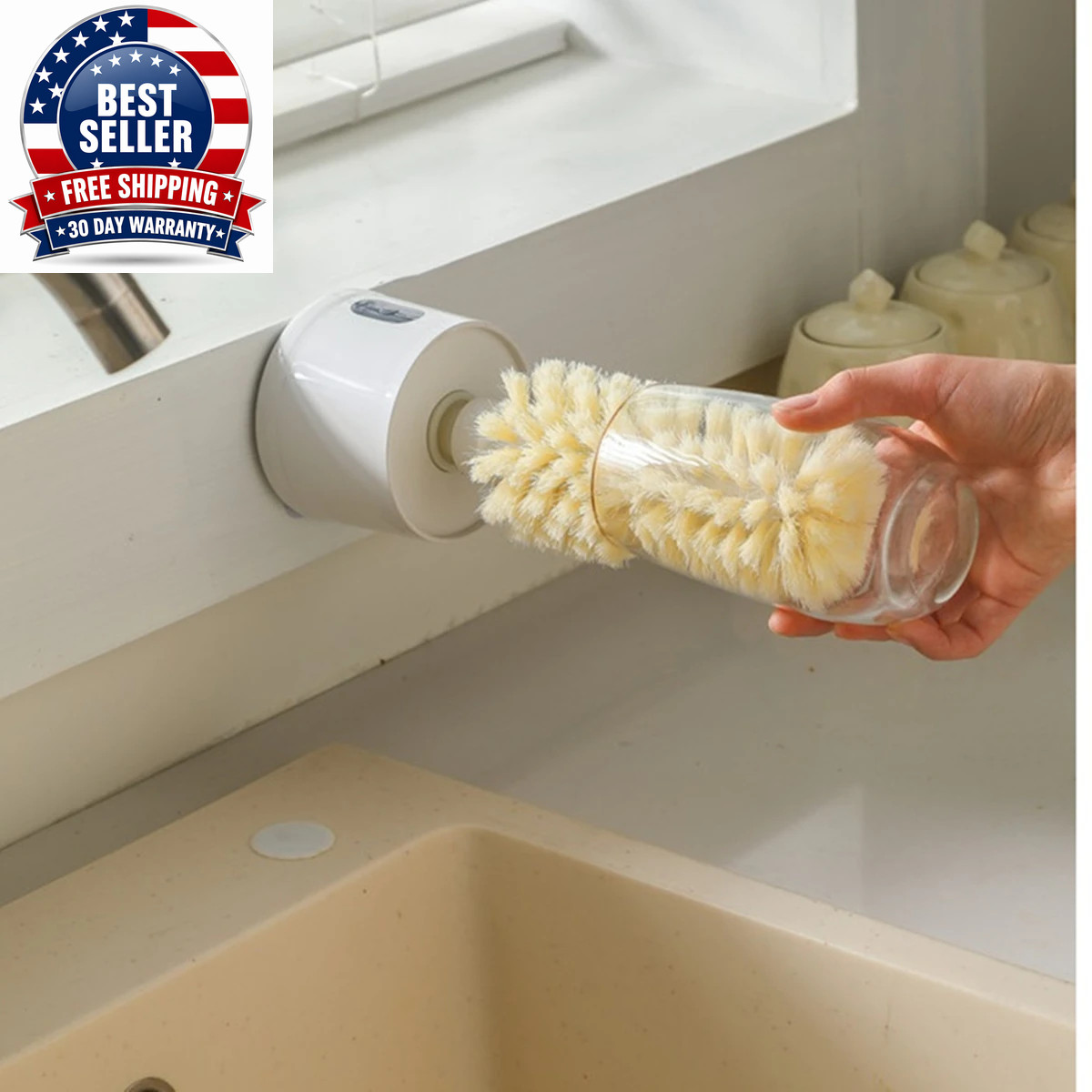 Electric Cup Scrubber Glass Cleaner Lazy Bottles Brush Sink Kitchen Cup Cleaning