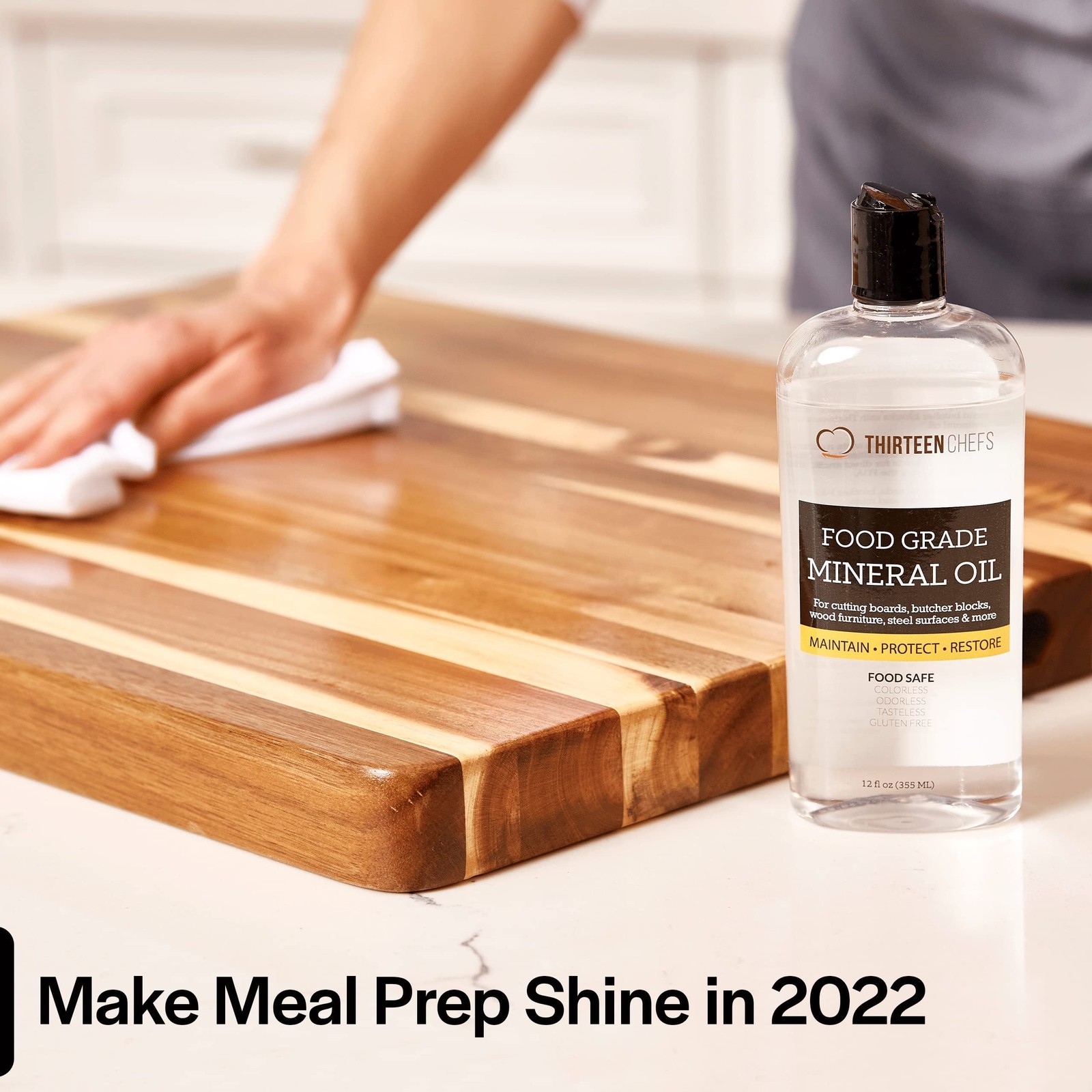 Mineral Oil – 8 oz Food Grade Conditioner for Wood Cutting Board, Countertop …