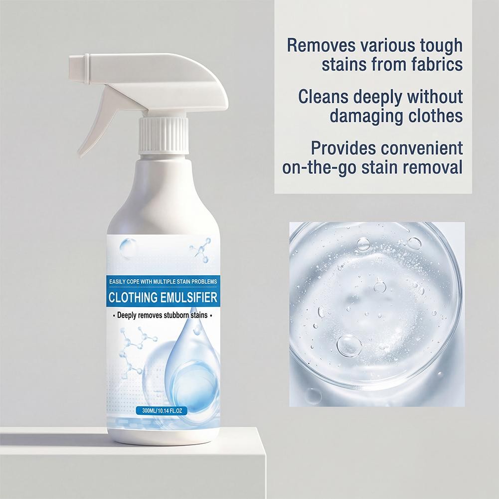 Clothing Emulsifier, Fly Cloth Cleanse Clothing Emulsifier StainRemover Spray