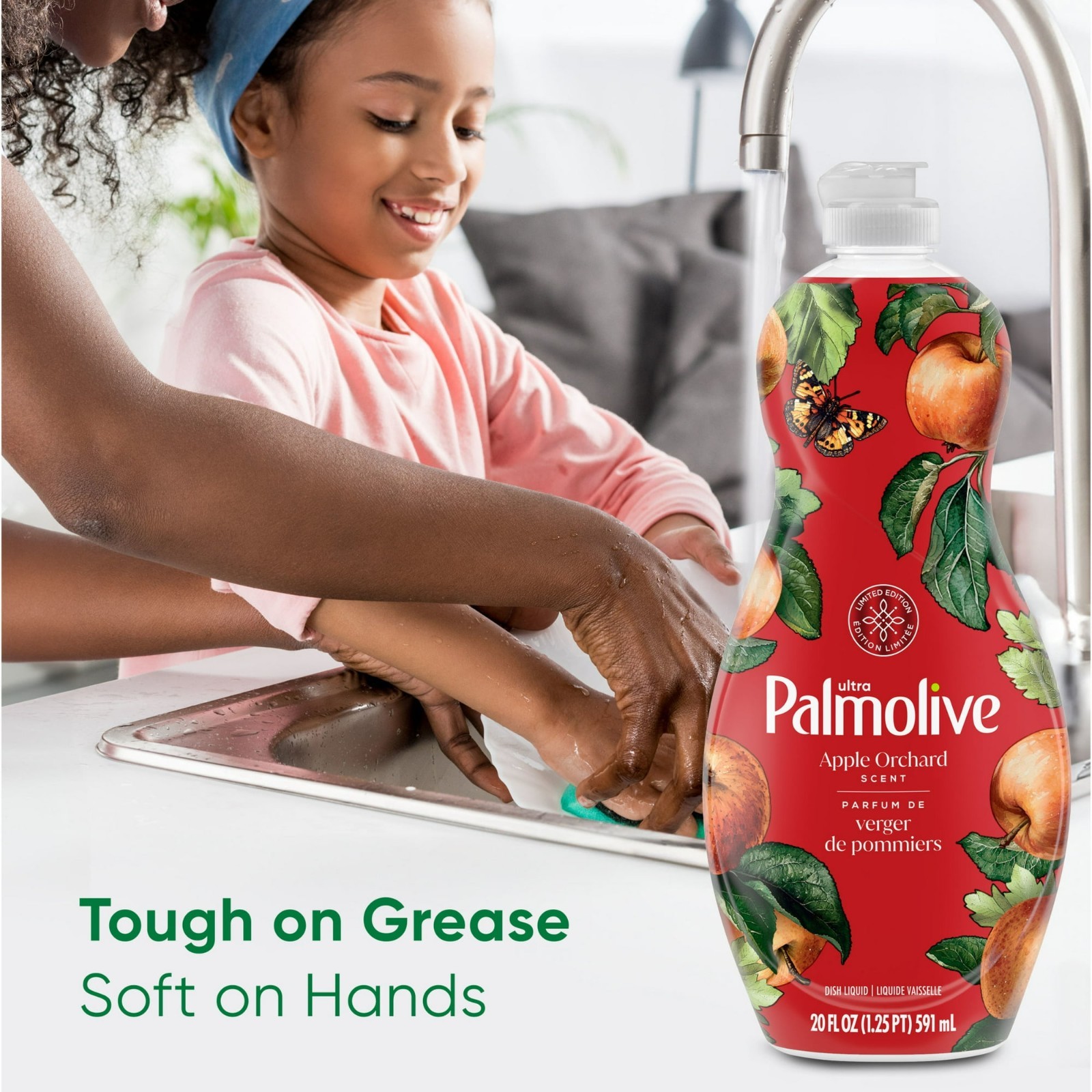 Palmolive Ultra Strength Liquid Dish Soap, Apple Orchard Scent, 20 fl oz Bottle