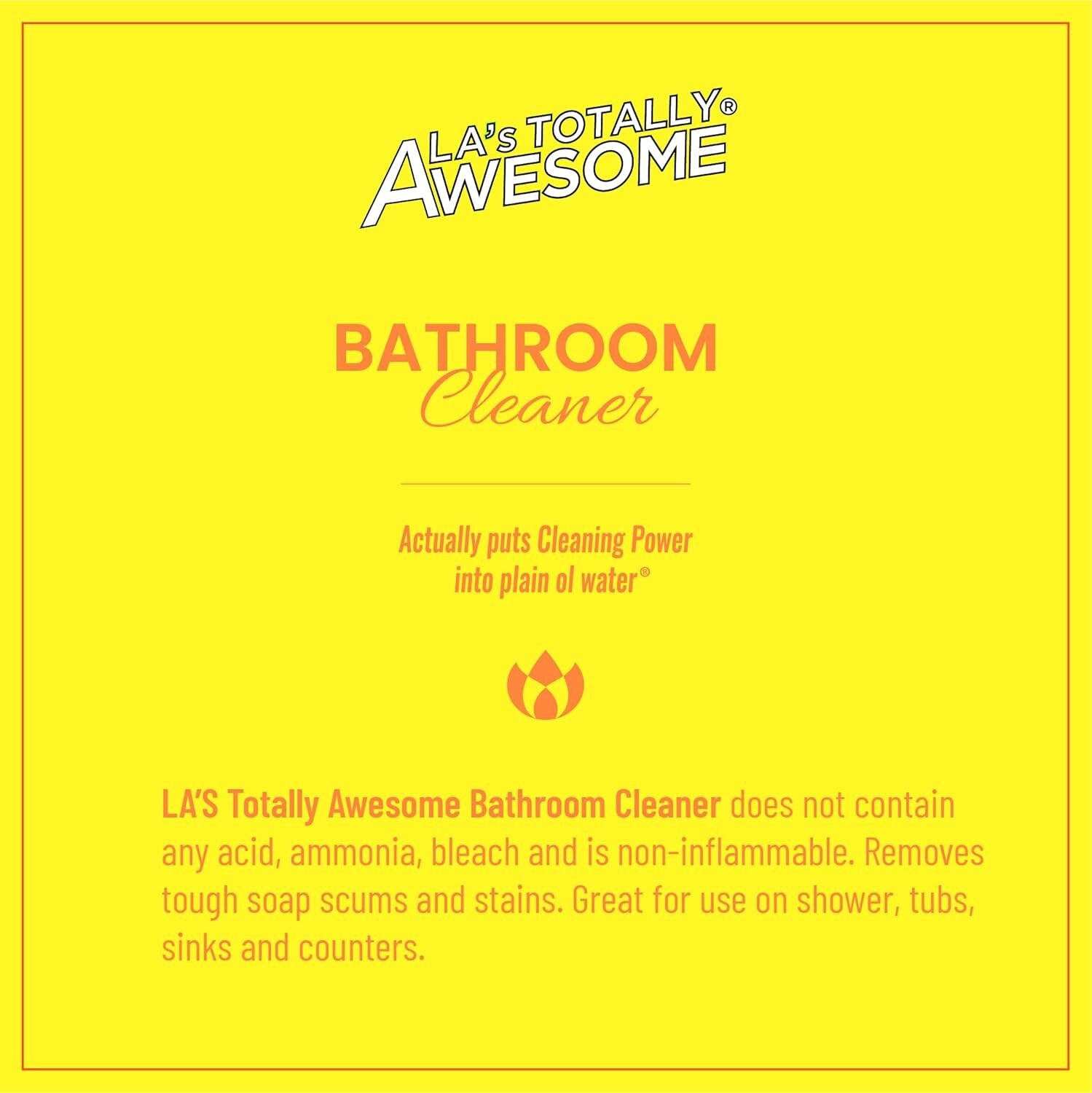 3 Pack – LA’s Totally Awesome Bathroom Cleaner, Soap Scum & Stain Remover 32oz