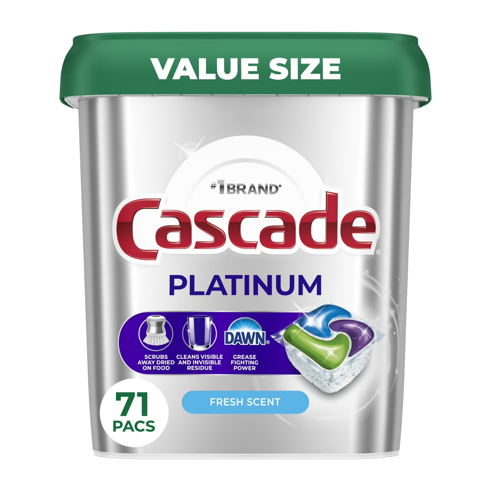 NEW 2 pack Cascade Platinum Dishwasher Pods Dishwasher Detergent Soap Tabs Fresh