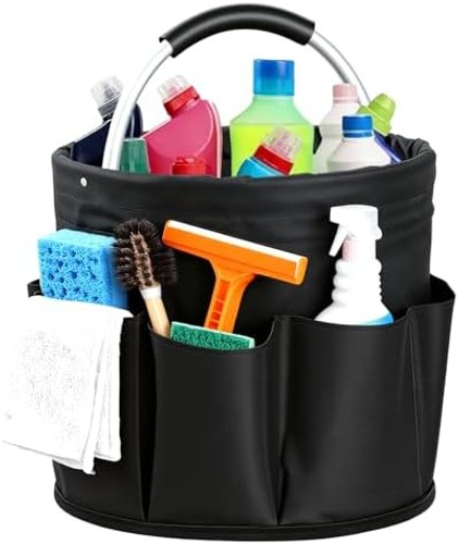 Cleaning Caddy with Handle, Cleaning Products Organiser, Foldable Storage Bas…