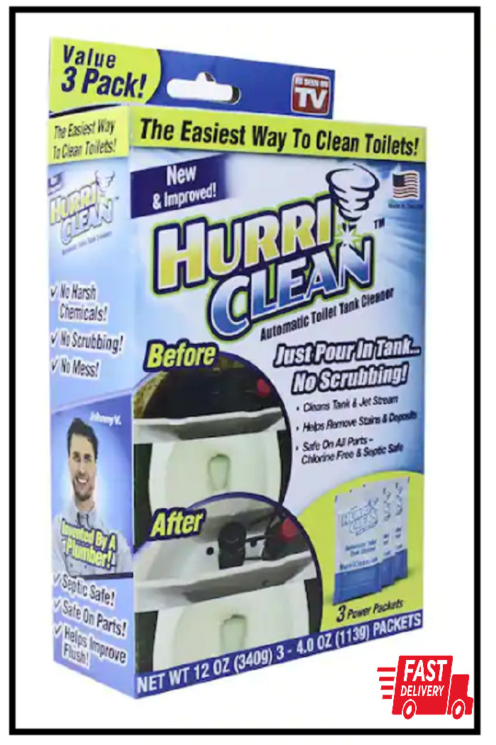 HurriClean 13 oz. Automatic Toilet Tank All-Purpose Cleaner (3-Pack)