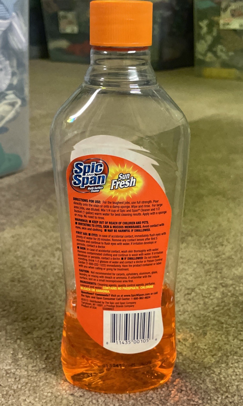 Spic and Span Sun Fresh All Purpose Multi Surface Complete Home Cleaner~1/3 Full