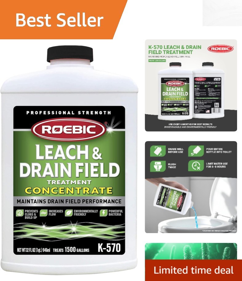 K-570-Q 32-Ounce Eco-Friendly Drain Field Opener – Prevents Septic Failure