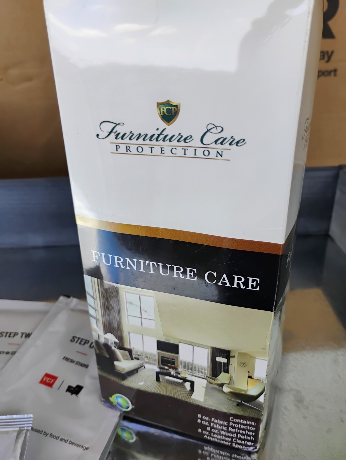NEW Furniture Care Protection Kit Sealed In Box Leather Wood Fabric 5 Piece Set