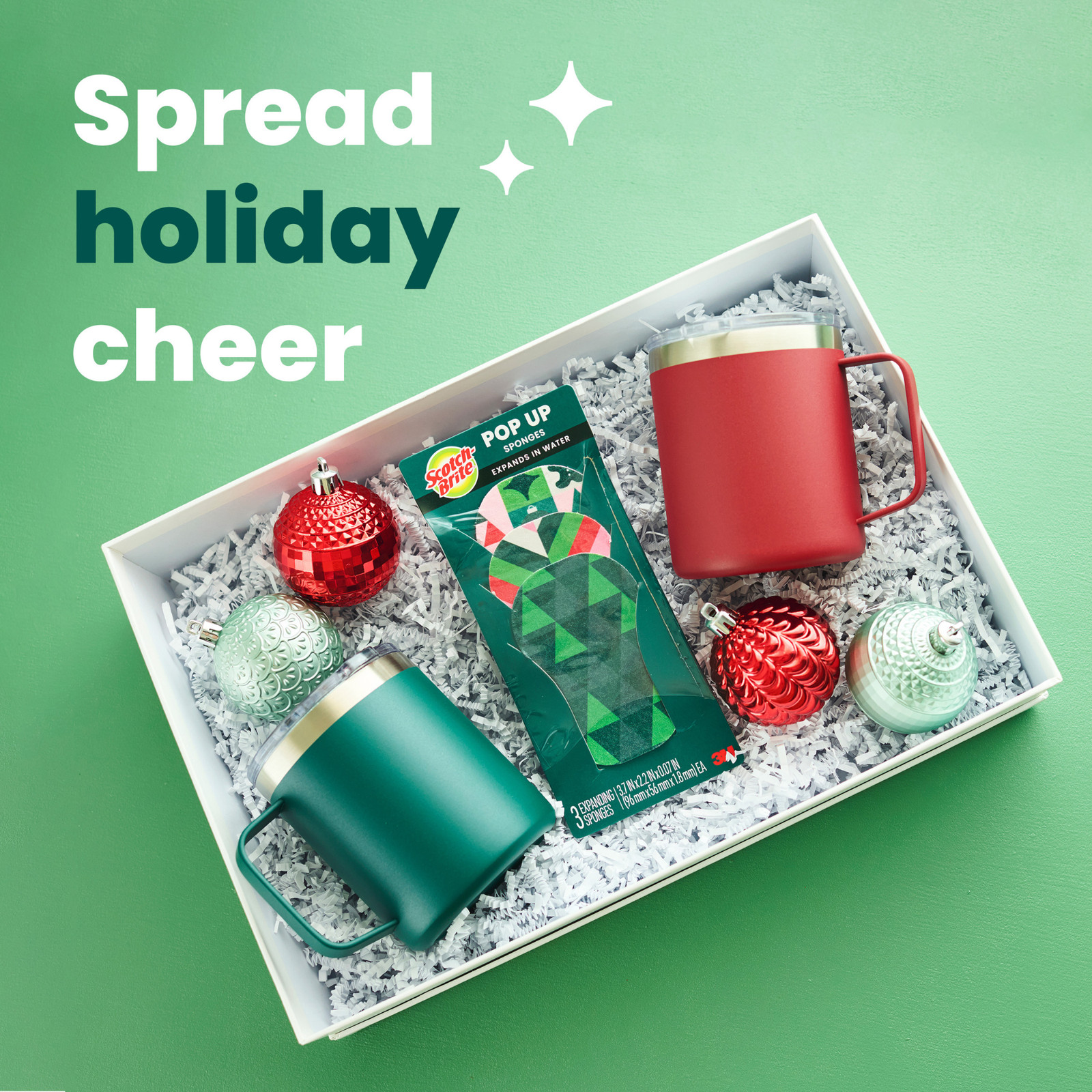 Scotch-Brite Holiday Pop Up Sponge: 3-pack (Multicolored) COMP-SP-H24