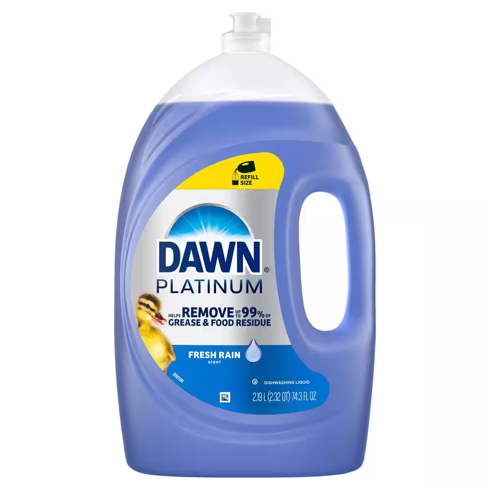 Dawn Platinum Dish Soap Refill Jug Fresh Rain 73 Fl oz Dishwashing Liquid