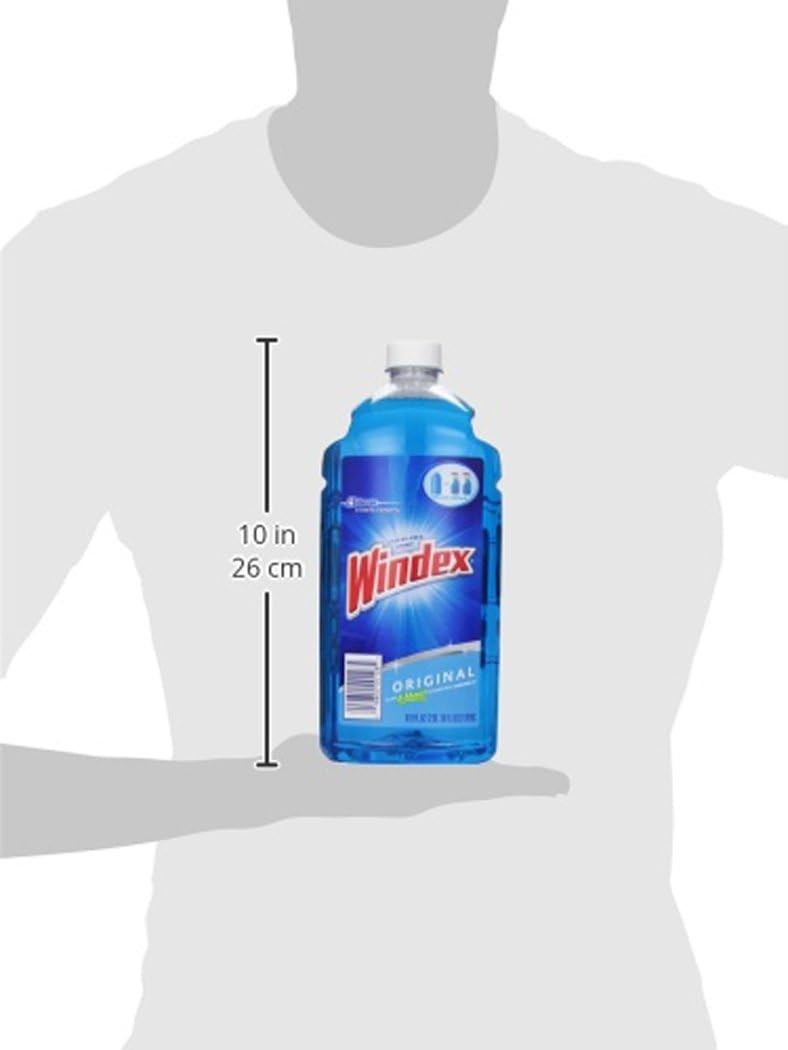 Windex Glass Cleaner Spray Refill Original Blue Window Cleaner 2 x 2L Pack