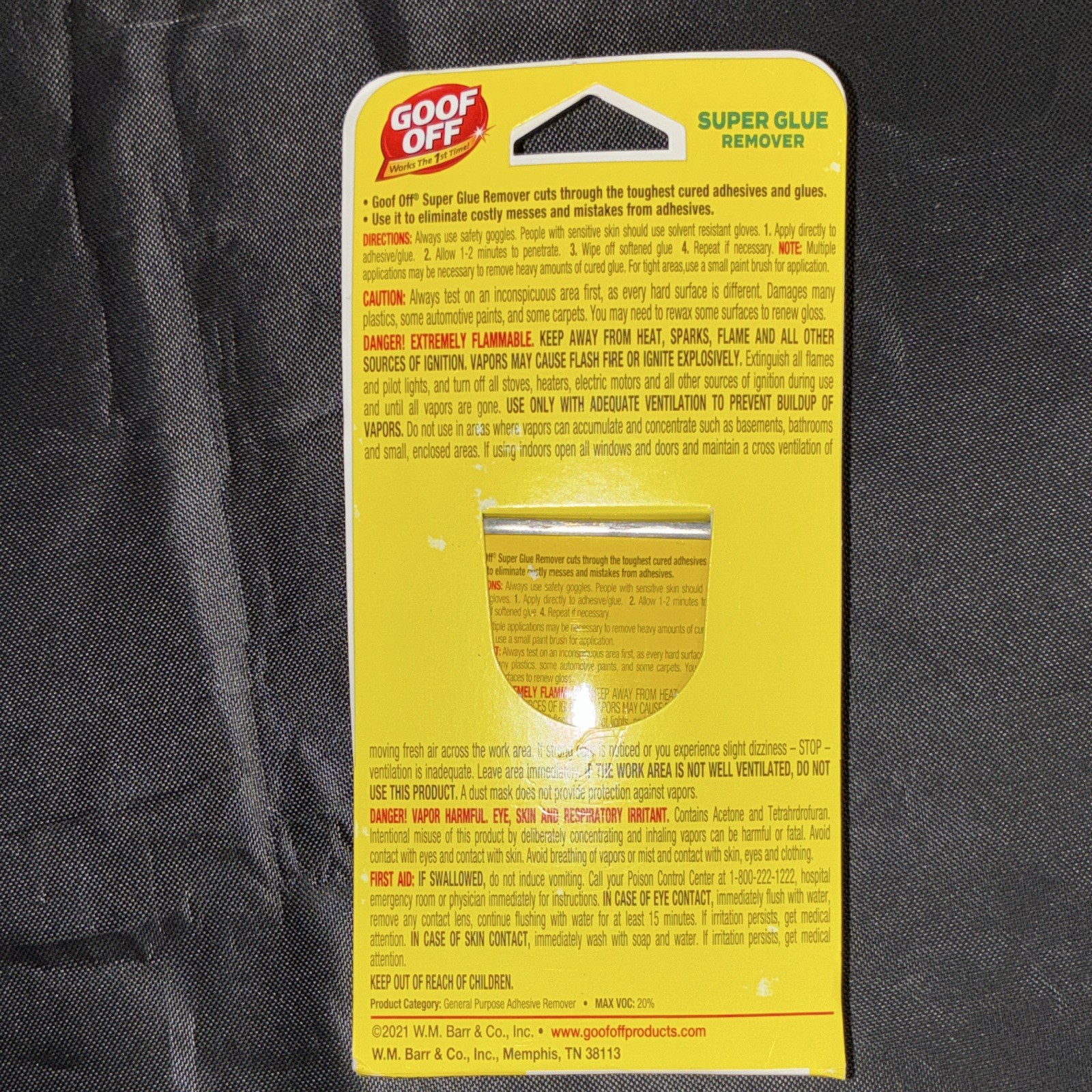 Goof Off Ultra Fast Super Glue Adhesive Remover Liquid 4 fl oz/118 mL FG678