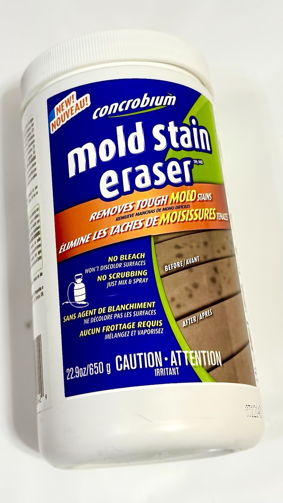 Concrobium Mold Stain Eraser 22.9 oz Eliminates Stains Powder DISCONTINUED