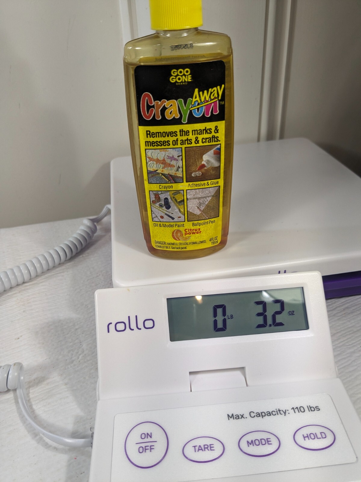 Goo Gone Crayon Away removes marks of arts crafts adhesives glue oil model paint