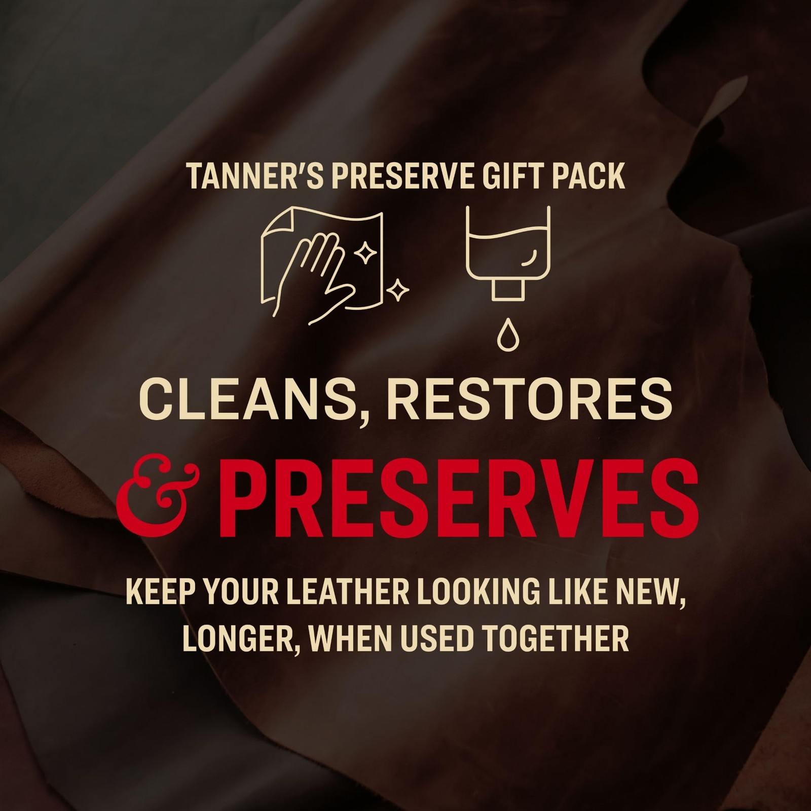 Tanner’s Preserve Leather Cleaner & Conditioner Gift Set, Cleans, Rejuvenates…