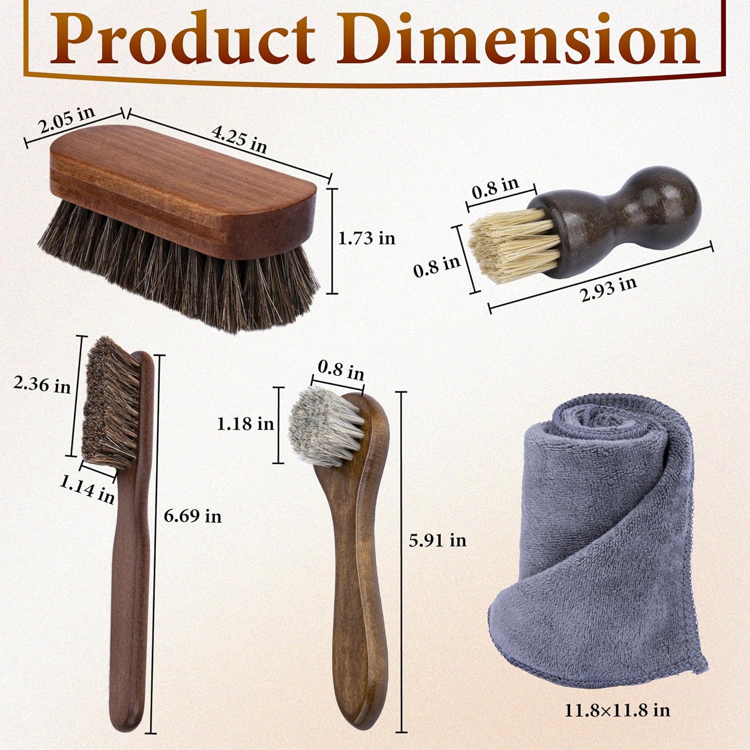 5 PCS Leather Brush Car Detailing, Shine Kit, Car Interior Detail Color: 5 Pcs