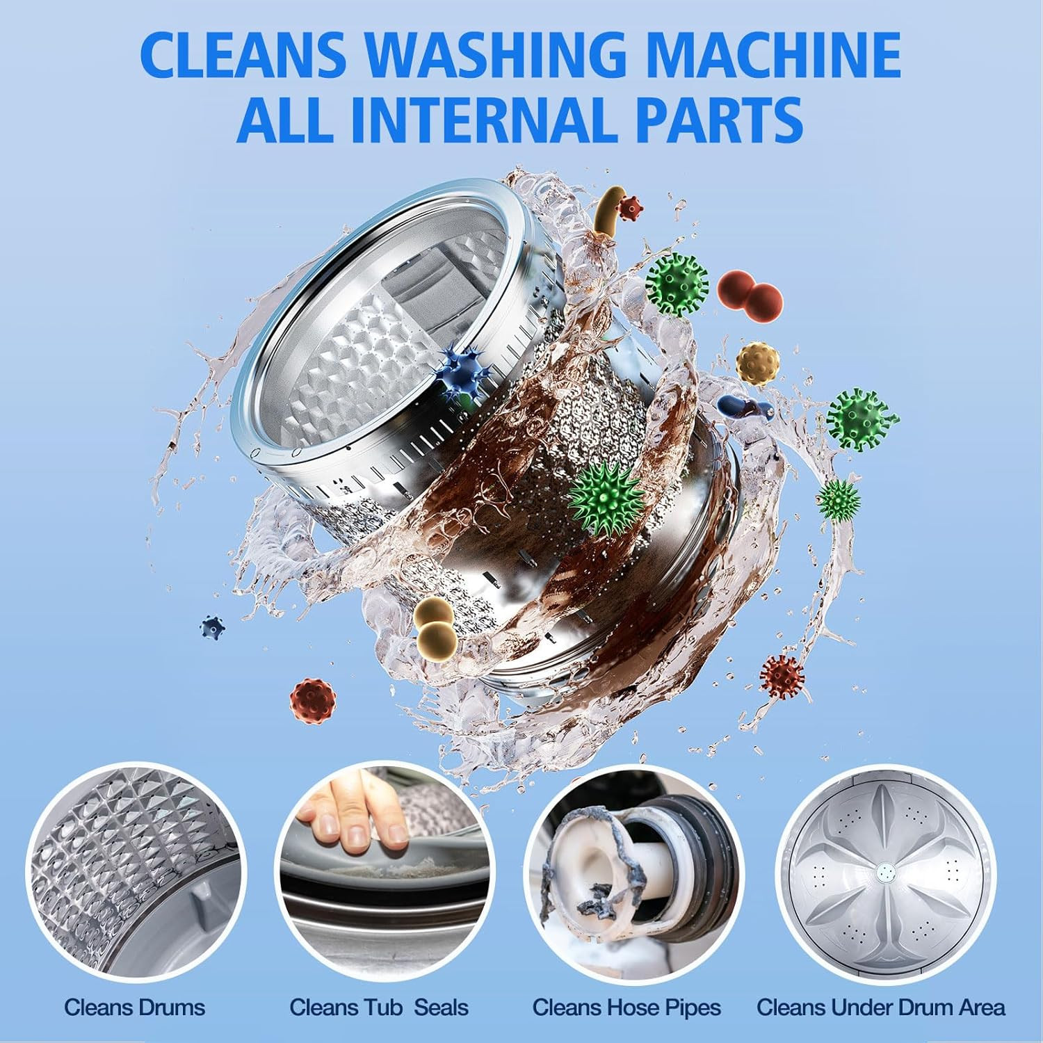 New Washing Machine Cleaner Tablets 36 Pack Pet Hair Remover Fast Shipping