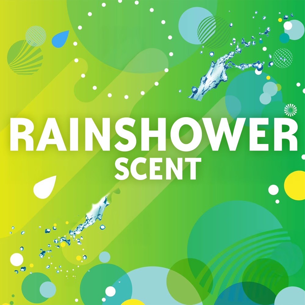 Fresh Gel Toilet Cleaning Stamp, Rain shower, Dispenser with 4 Refills