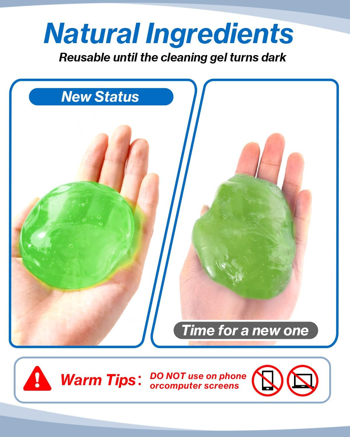 Car Cleaner Gels 4 Pack, Universal Dust Cleaner Putty Cleaner Slime, Cleaning Ge