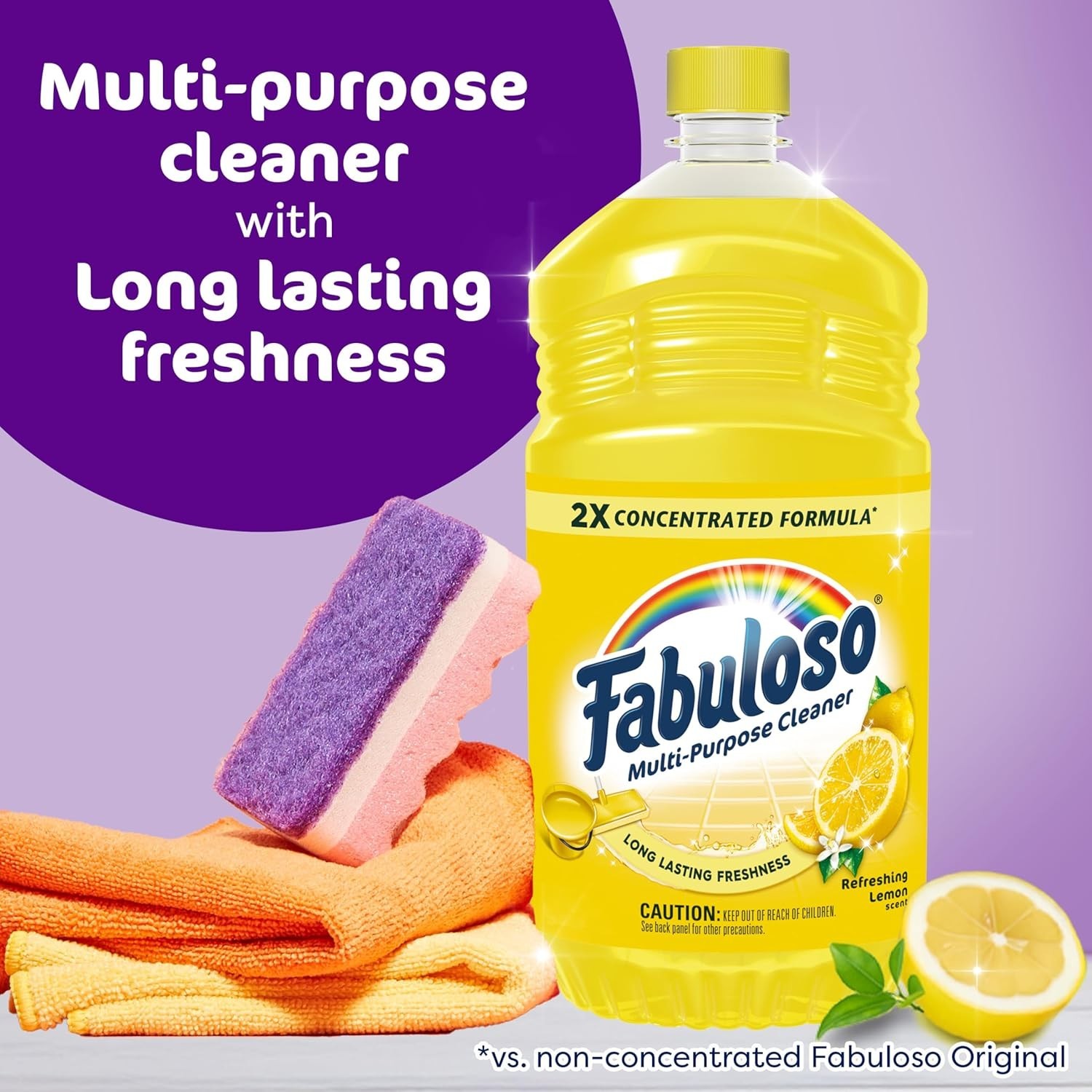 Multi-Purpose Cleaner Compatible With Most Surfaces 56oz Lemon Scent
