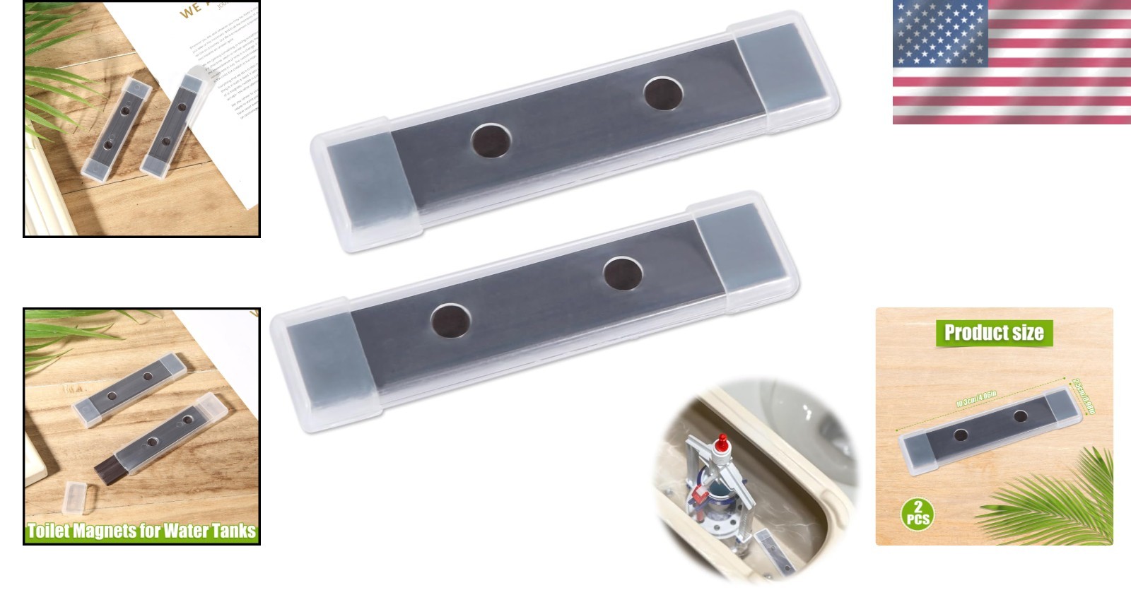 Dual Magnetic Toilet Cleaners – Reliable Plastic Design for Stain-Free Toilets