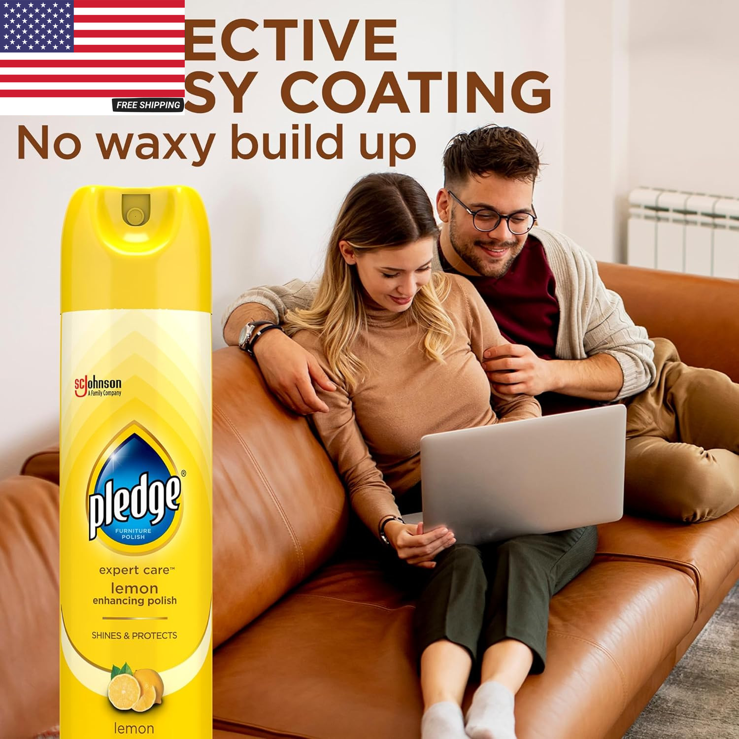 Pledge Enhancing Polish Spray, Wood Furniture & Stainless Steel Polish, Remove D