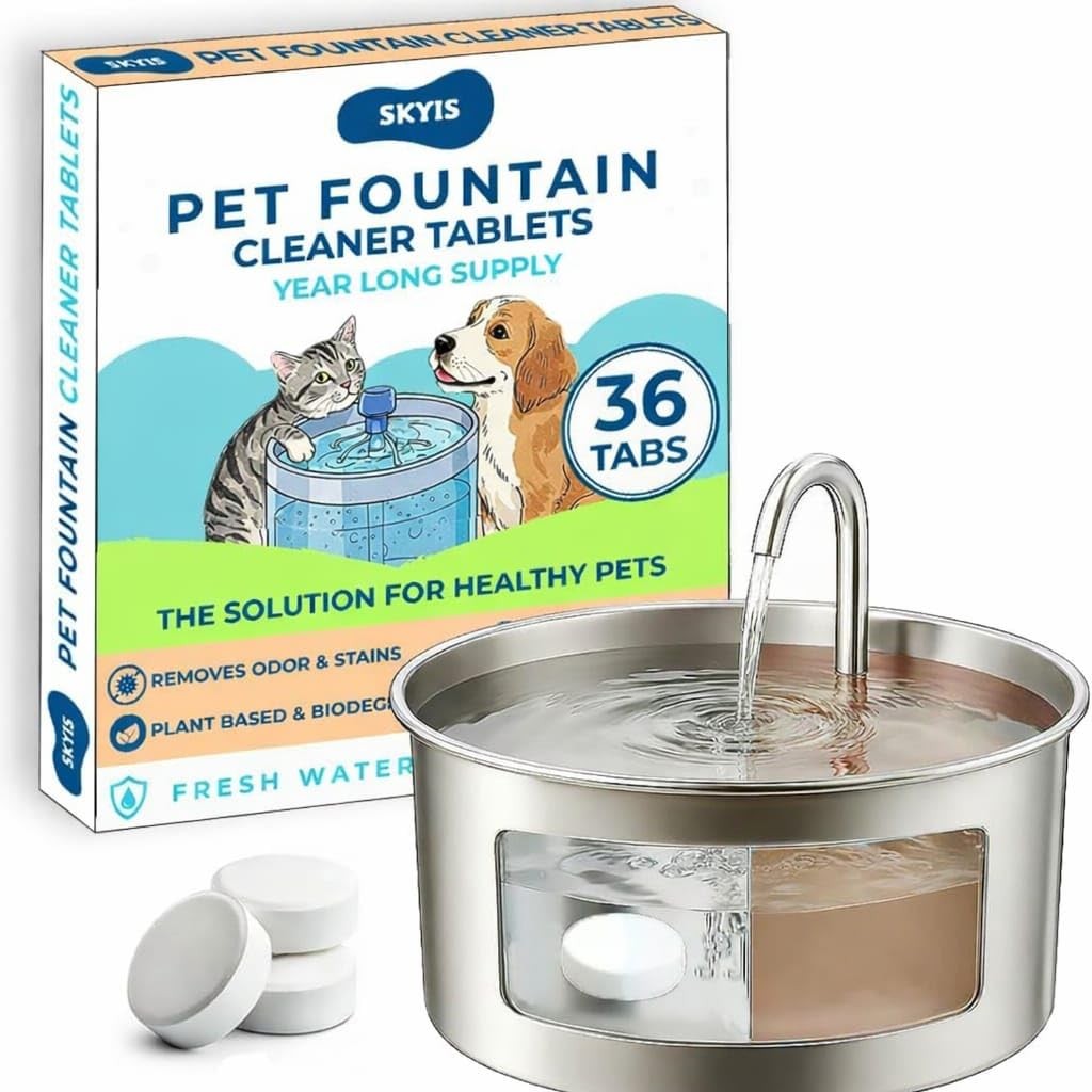 Pet Fountain Cleaner 36-Pack Cat & Dog Water Fountain Cleaning Kit Removes Li…
