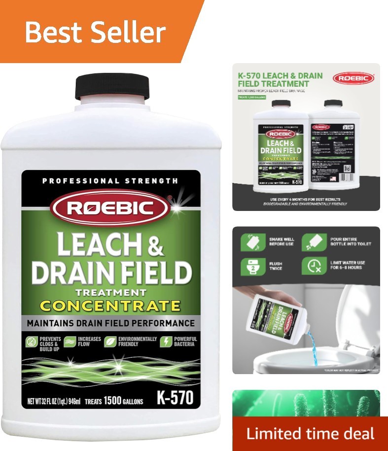 Roebic K-570 32 Fl Oz Drain Field Cleaner – Fast & Effective Septic Solution