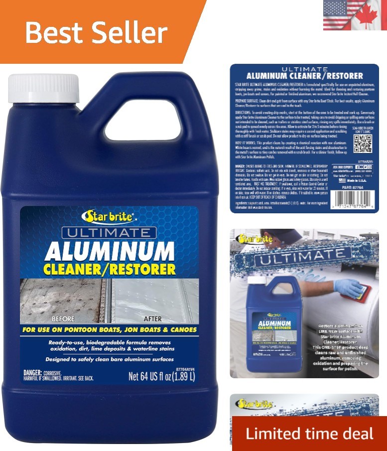 Ultimate Aluminum Cleaner & Restorer – 64oz Biodegradable Liquid for Boats