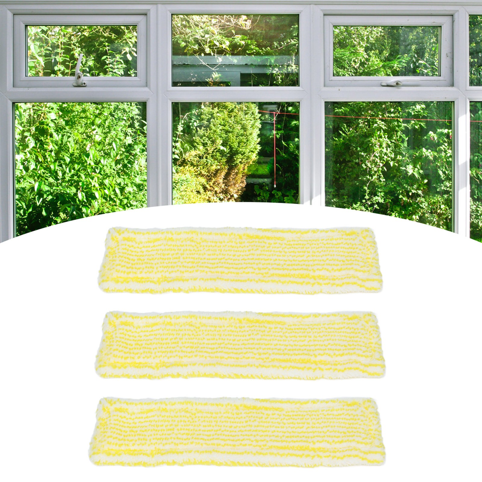 3Pcs Microfiber Window Cleaner Pad Replacement Fit For WV2 WV5 Windo BGA