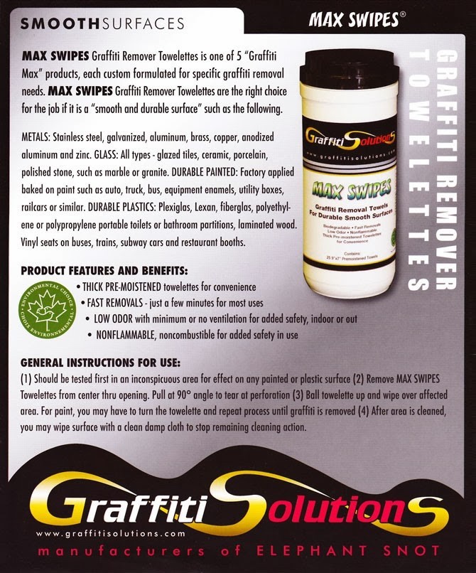 Graffiti Solutions – Max Swipes® Graffiti Removal Towelettes