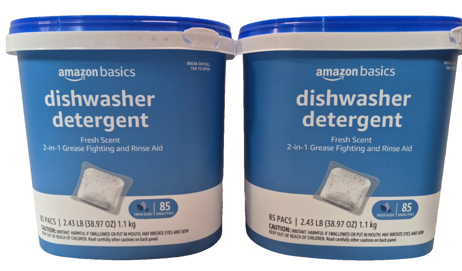 Basics Dishwasher Detergent Pacs, Fresh Scent, 85 Count, 2 Pack