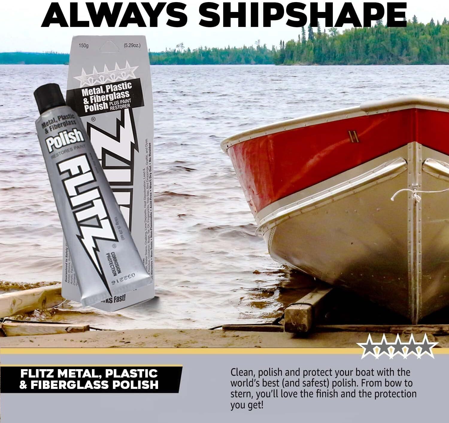Flitz Multi Purpose Cleaner Polish 5.29 Ounce Industrial Strength Tarnish Rem…