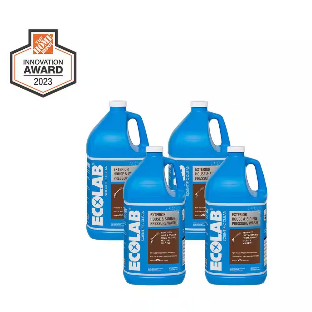 1 Gal. Exterior House and Siding Pressure Wash Concentrate Cleaner; Removes Alga