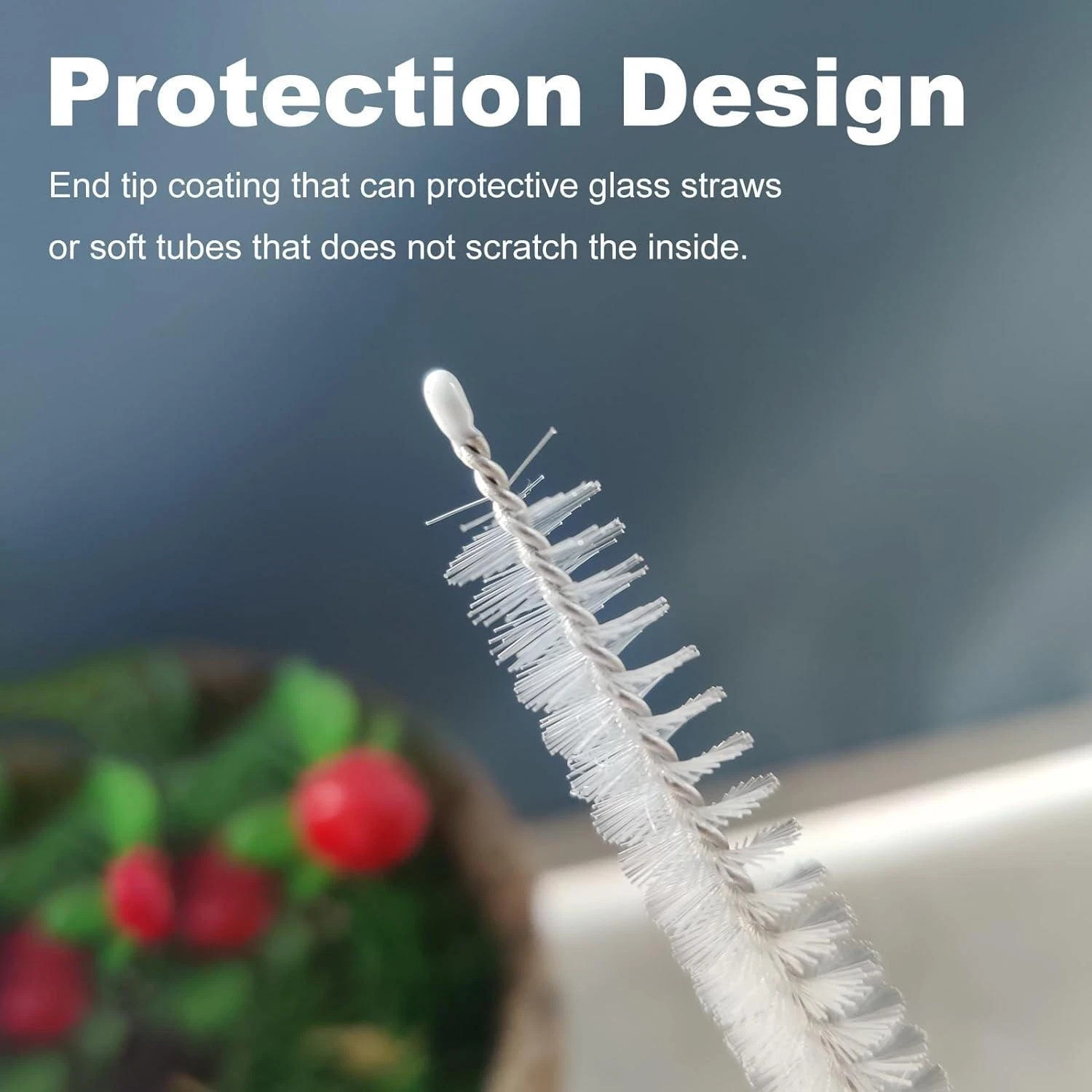 Straw Cleaner Brush for Stanley, 10Pcs Reusable Extra Long Straws Cleaning Brush
