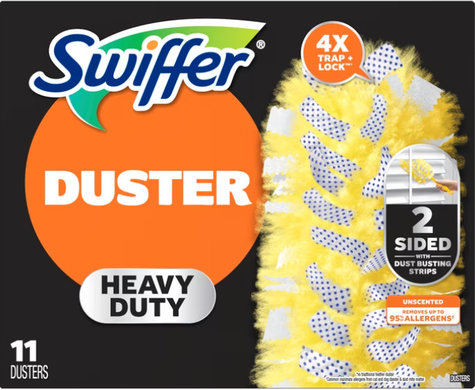 (2 pack) Swiffer Dusters Heavy Duty Duster Refills, Unscented, 11 Count