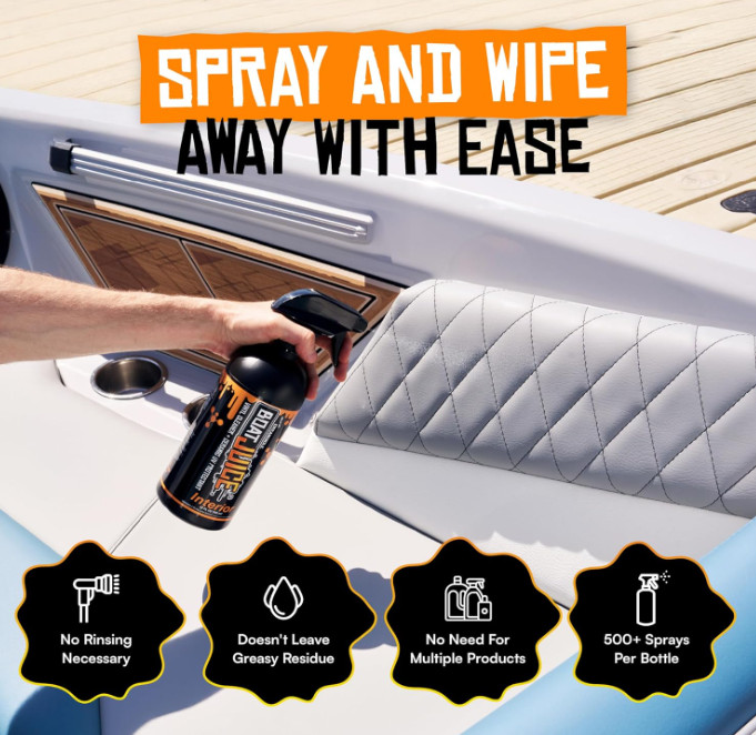 Boat Juice 2in1 Interior Boat Cleaner & Protectant Spray | Vinyl Boat Seat