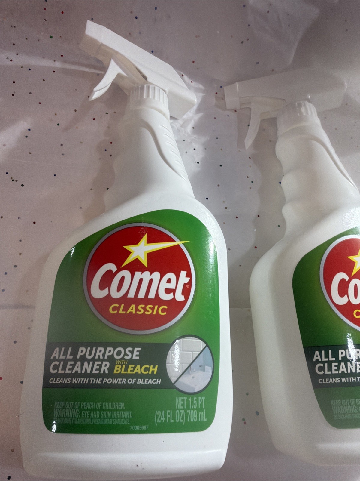 Comet All-Purpose Cleaner Spray with Bleach (2 Pack) for Kitchen Bathroom